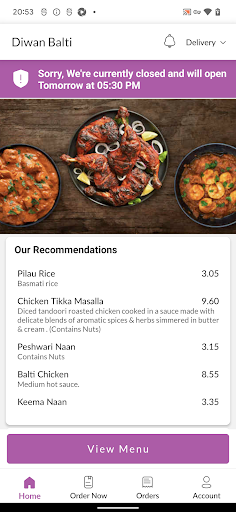 Diwan Balti Screen 2