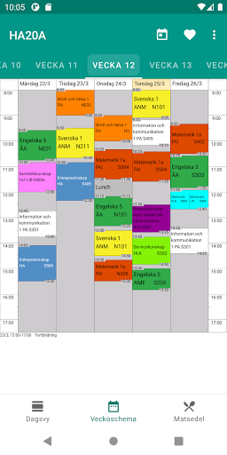 Android application Skolschema – schemat i mobilen screenshort