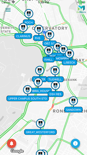 Android application GoMetro Move - UCT Shuttle App screenshort