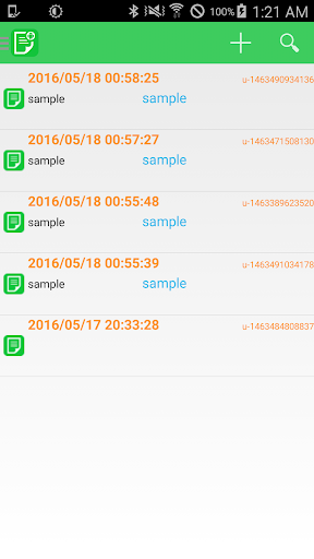 Android application Notepad ~HTTP POST~ screenshort