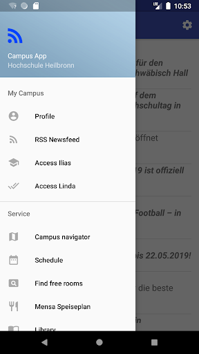 Android application HHN CampusApp screenshort