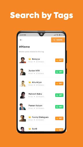 Kirrak Telugu WhatsApp Sticker Screen 3