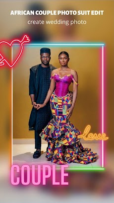 African Couple Photo Suit Editのおすすめ画像4