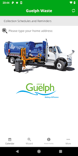 Android application Guelph Waste screenshort