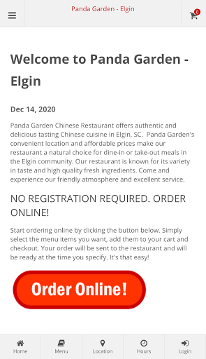 Panda Garden - Elgin Ordering Screen 3