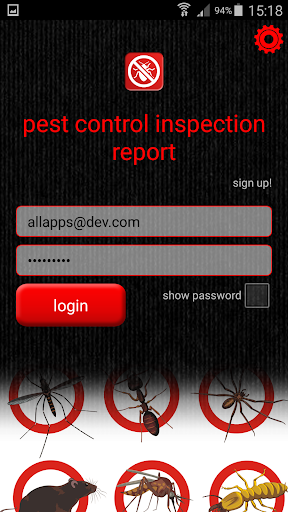 Android application Pest Control Inspection Report screenshort