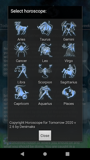 Horoscope for Tomorrow Screen 2