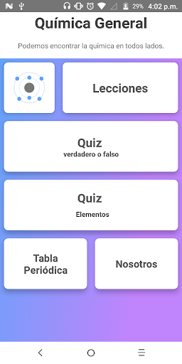 Android application Química General screenshort
