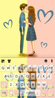 screenshot of Lovely Cute Couple Keyboard Th