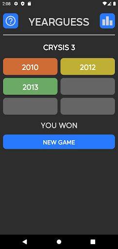 YearGuess: Videogames - Trivia Screen 3