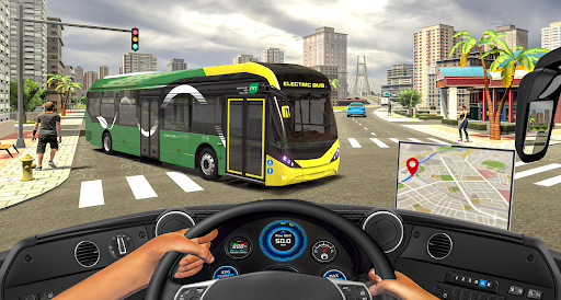 Android application Electric Bus : City Bus Games screenshort