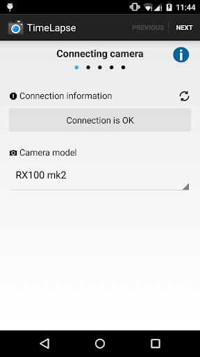 Android application Timelapse - Sony Camera screenshort