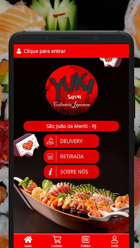 Android application Yuki Sushi Delivery screenshort