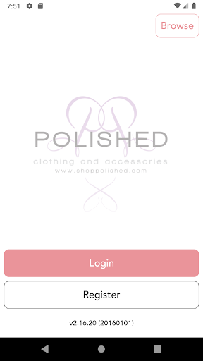 Android application Polished Boutique screenshort