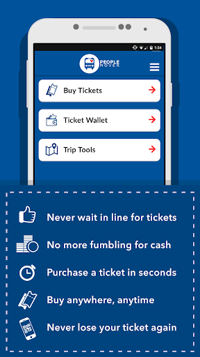 Android application People Mover mTicket screenshort