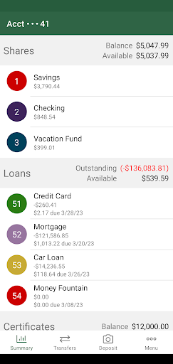 Indianhead Credit Union Screen 2