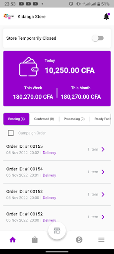 Kidaaga Merchant Screen 2