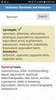 screenshot of Dictionary Synonyms & Antonyms