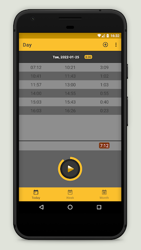 Android application QuickHours: Flextime Tracker screenshort