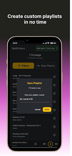 Spotilicious: Spotify Filters Screen 3