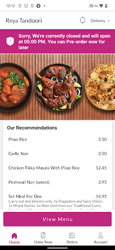 Reya Tandoori Screen 2
