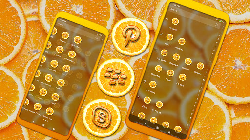 Orange Slice Theme Launcher Screen 3