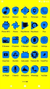 Blue and Black Icon Pack