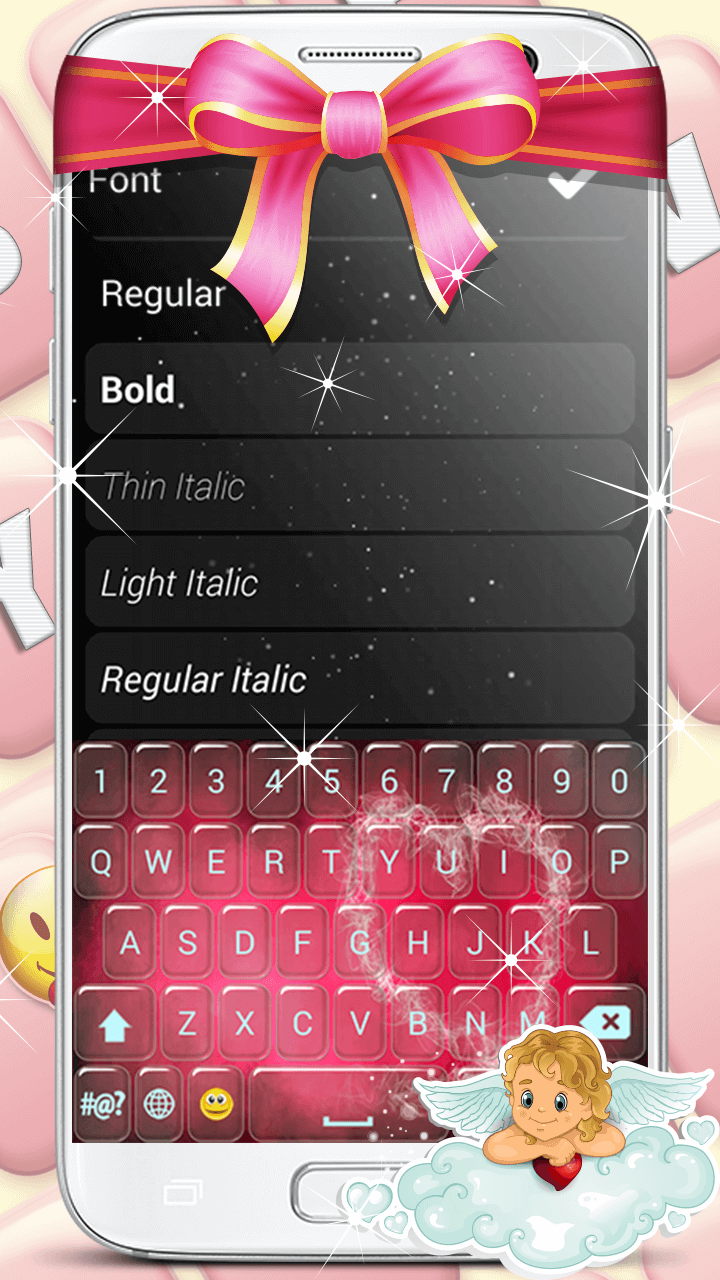 Android application Valentine's Day Emoji Keyboard screenshort