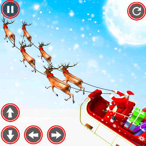 Santa Gift Delivery Christmas Logo