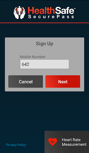 Android application SecurePass for Contractors screenshort