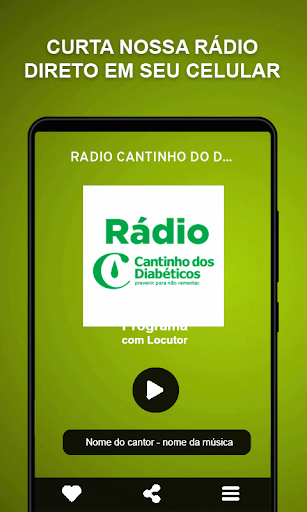 Android application Rádio Cantinho do Diabético screenshort