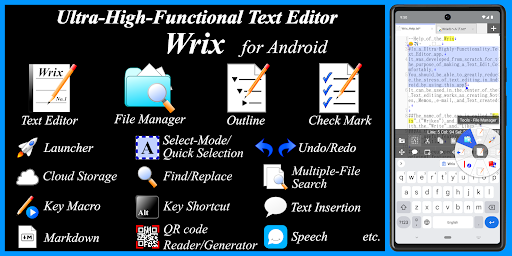 Android application Wrix - Ultra Text Editor screenshort