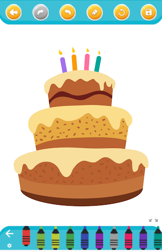birthday cake coloring game Screen 3