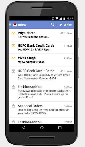 Rediffmail Professional Screen 2