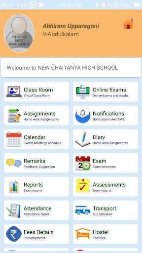 Android application NEW CHAITANYA HIGH SCHOOL screenshort