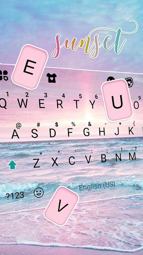Ocean Sunset Holiday Keyboard Screen 2