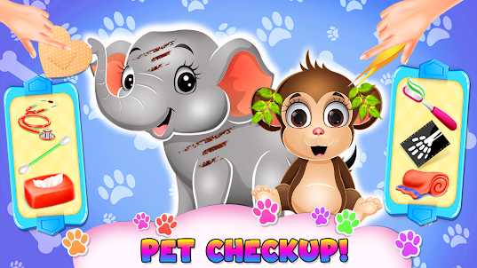 Animals Clinic Kids Care Games