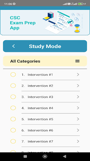 CSC Exam Prep App Screen 2