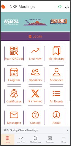 NKF Meetings Screen 3