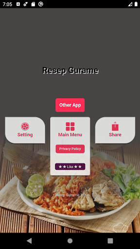 Android application Resep Olahan Gurame Lezat screenshort