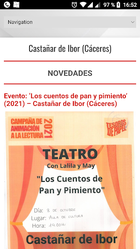 Android application Castañar de Ibor (Cáceres) screenshort
