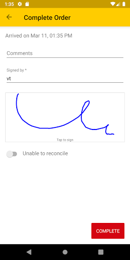 Android application DHL Mobilefleet screenshort