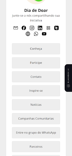 Android application Dia de Doar screenshort