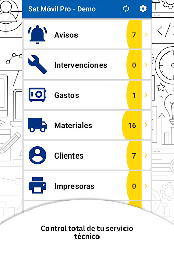 Android application Sat Móvil GotelGest screenshort