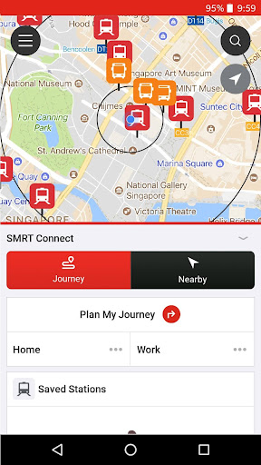 Android application SMRTConnect screenshort
