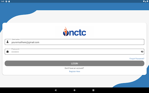 NCTC eBill Screenshot