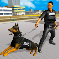 US Police Security Dog Crime Chase Police Dog 3D