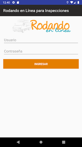 Android application Rodando en Línea - Inspectores screenshort