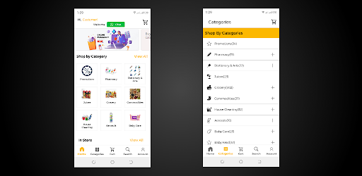 Android application Ali Mart screenshort