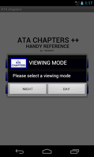 ATA Chapters Screen 2